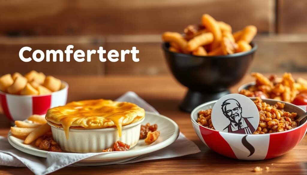 KFC pot pie and Famous Bowl