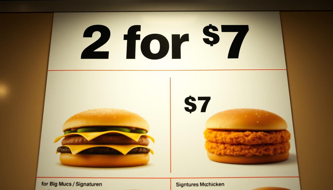 McDonald's Menu Specials 2 for $7