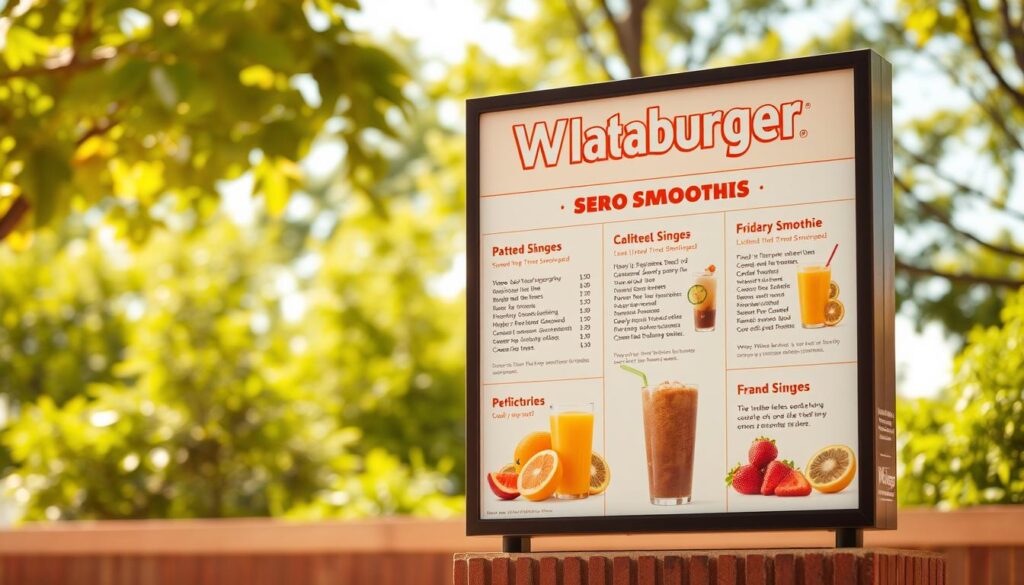 Whataburger Seasonal Smoothie Menu