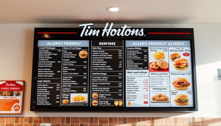 tim hortons allergy menu