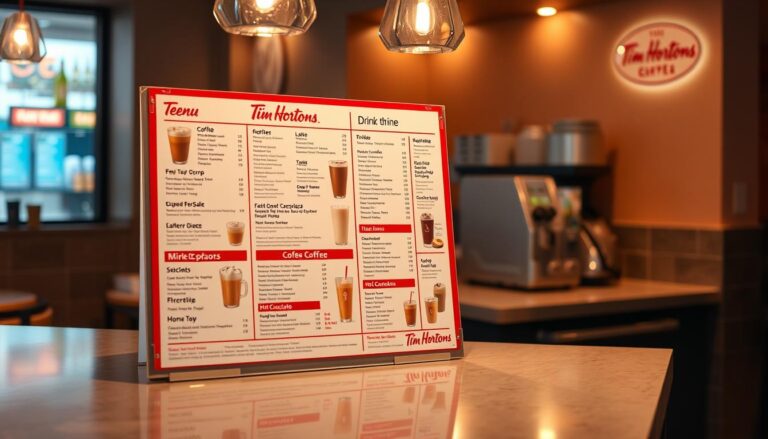 tim hortons drink menu